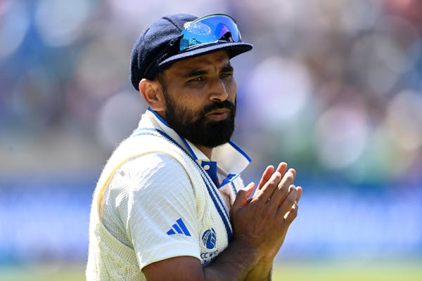 Mohammed Shami at the World Test Championship Final at The Oval in 2023